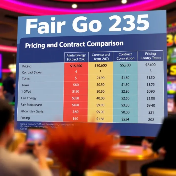 Comparison chart showing pricing and contract terms of Fair Go 35 against other energy deals in Australia