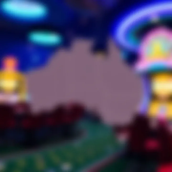 Map of Australia highlighting regions with legal online pokies availability and safe gambling practices