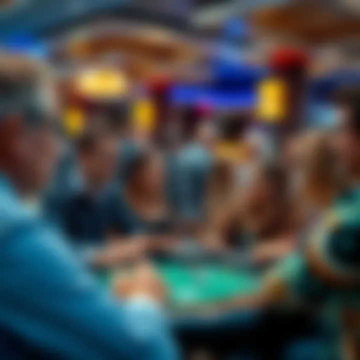 A group of diverse community members engaging in a public discussion reflecting social values and equality