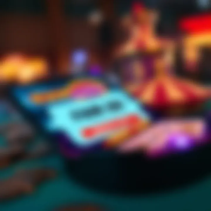 Illustration showing digital bonus code activation on a mobile device with casino symbols