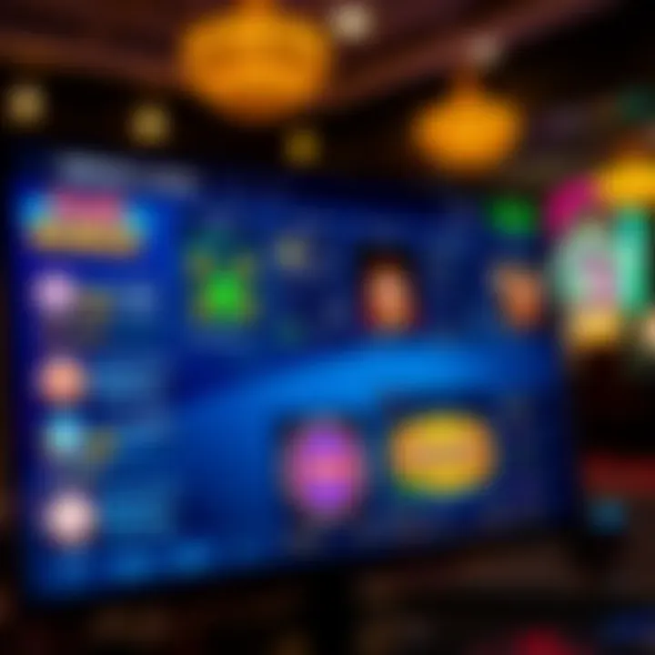 Digital dashboard showing various online casino bonuses and codes