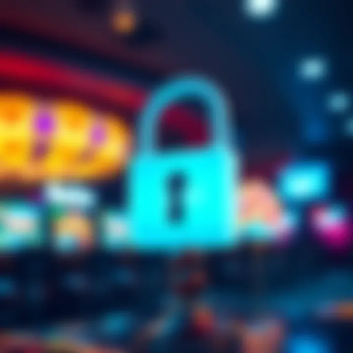 Secure padlock symbol representing account security on a digital platform