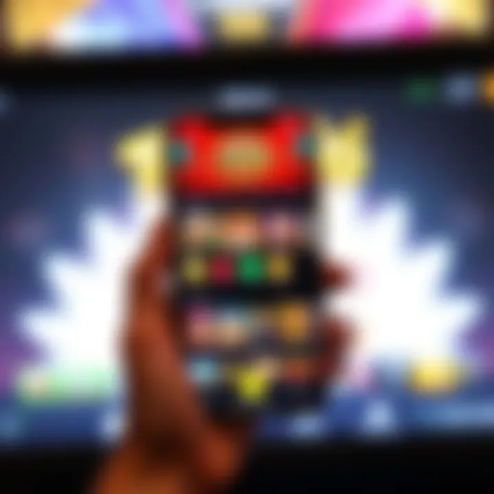 Smartphone screen displaying the Fair Go Casino app home interface with various game icons