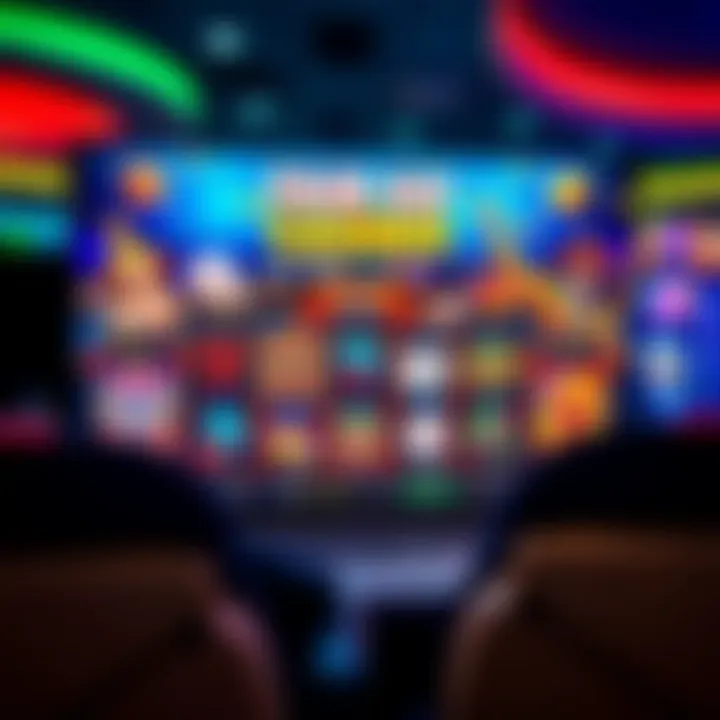 Colorful online casino interface showcasing popular pokies and jackpot games