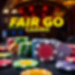 Colorful casino chips and cards representing bonus offers at Fair Go Casino