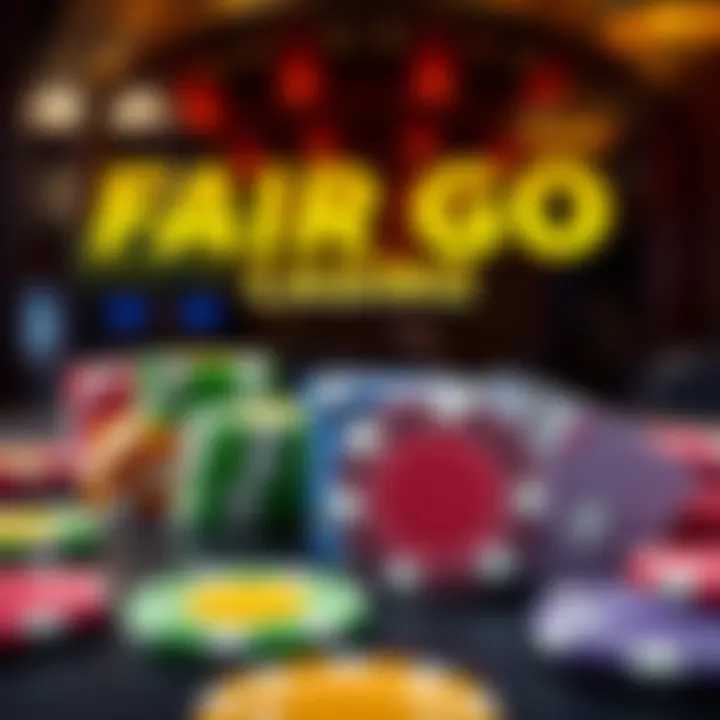 Colorful casino chips and cards representing bonus offers at Fair Go Casino