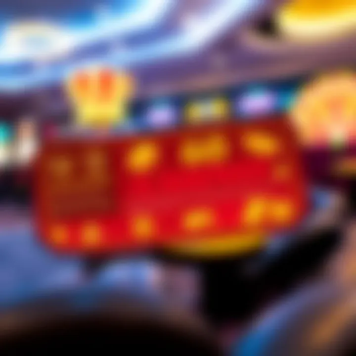 Illustration of a casino bonus coupon prominently displayed with gaming icons representing rewards and offers