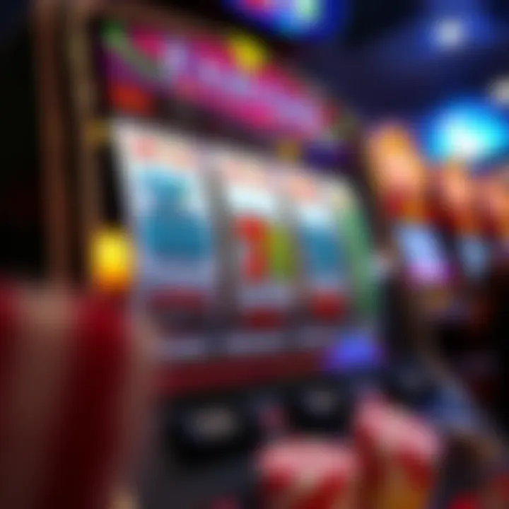Slot machine with casino chips illustrating bonus offer usage