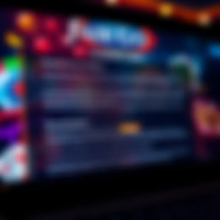 Illustration of a secure online casino interface highlighting terms and conditions