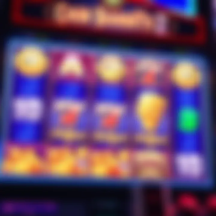 Winning combination with coins and jackpot bonus on casino slot screen