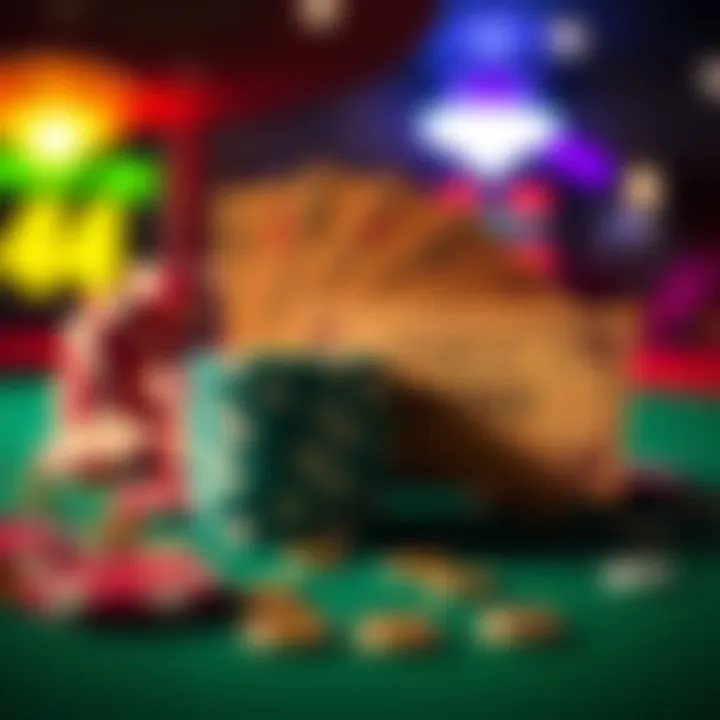 Illustration of casino chips and coupon cash notes symbolizing Fair Go Casino bonuses