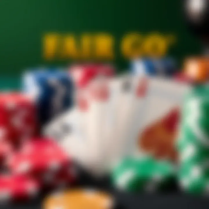 Colorful casino chips and playing cards symbolizing casino bonuses