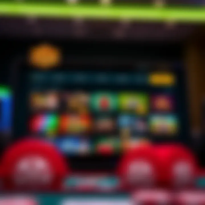 Online casino interface showcasing dynamic game selection and bonus offers