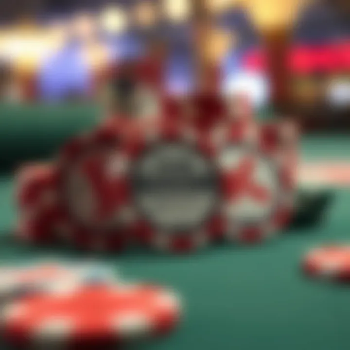 Illustration showing casino chips with deposit and game restriction icons