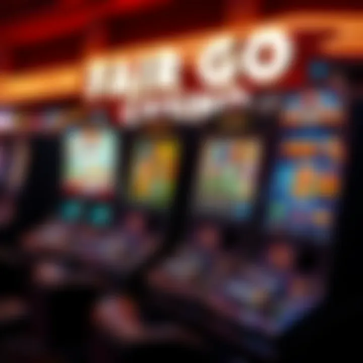 Slot machines with highlighted free spins feature and casino game selection