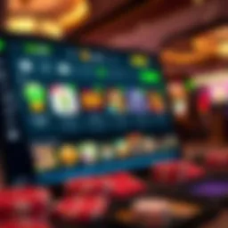 Online casino dashboard showing a variety of games and secure transaction icons