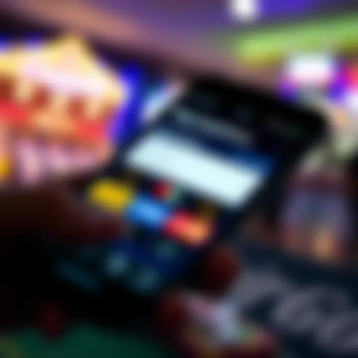 Smartphone screen showing Fair Go Casino mobile payment methods including credit cards and e-wallet icons