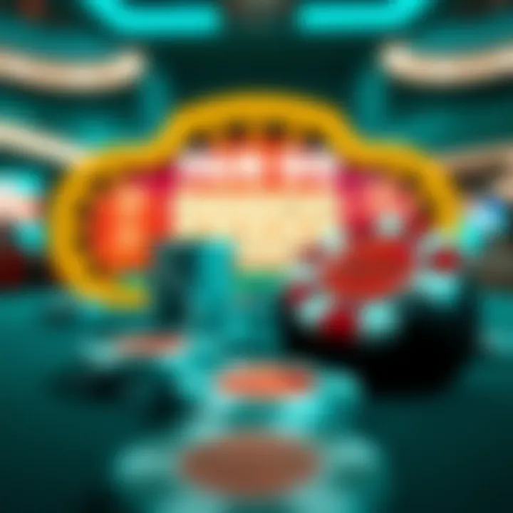 Illustration of casino chips and a digital gaming interface symbolizing no deposit bonus offers