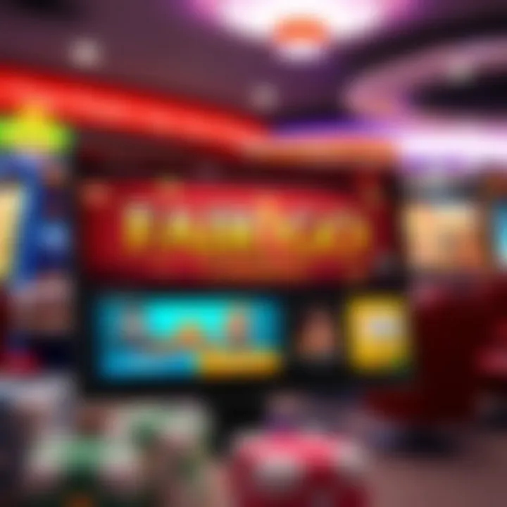 Online casino interface displaying no deposit bonus codes and promotional offers