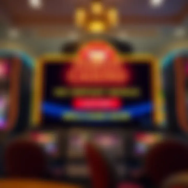 Illustration of a casino welcome screen highlighting no deposit bonus offer