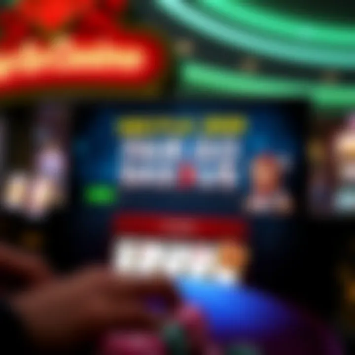 Illustration showing digital casino interface highlighting no deposit bonus offer details
