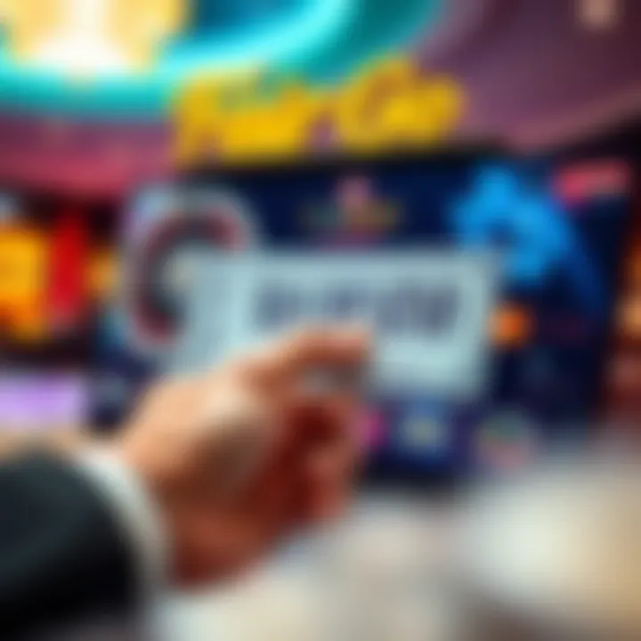 Illustration showing a digital coupon being redeemed on an online casino platform