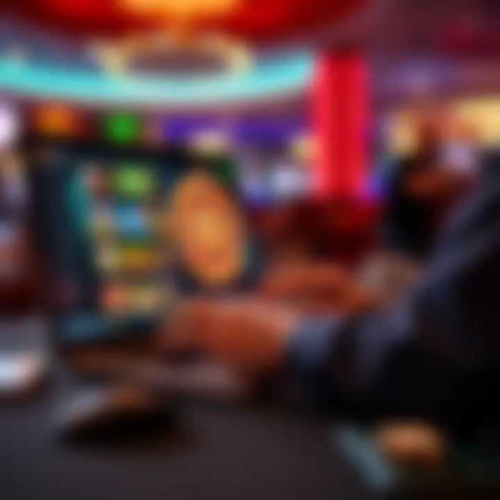 Close-up of a user navigating the Fair Go Casino online platform on a laptop