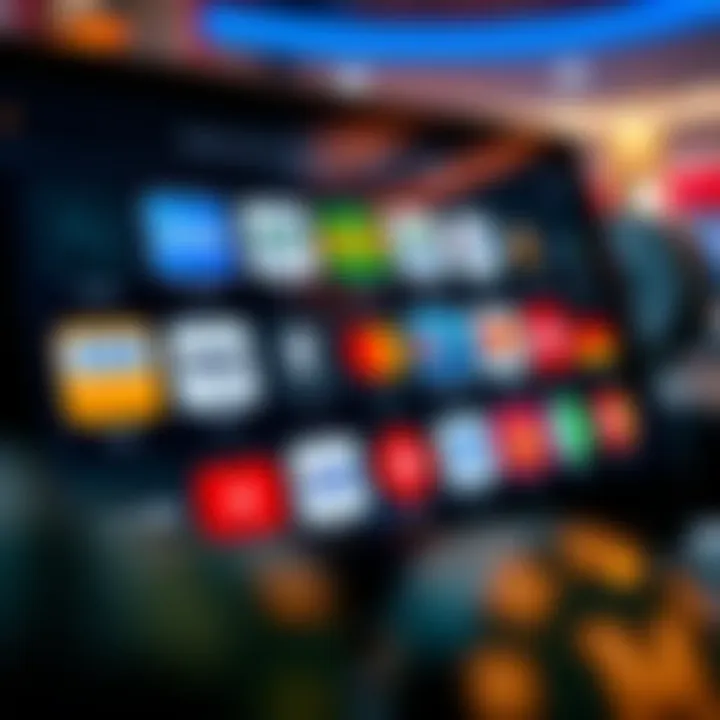 Variety of payment method icons including credit cards, e-wallets, and cryptocurrencies on a sleek digital interface