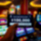 Illustration showing a digital coupon code being applied on an online casino platform with slot game symbols in the background