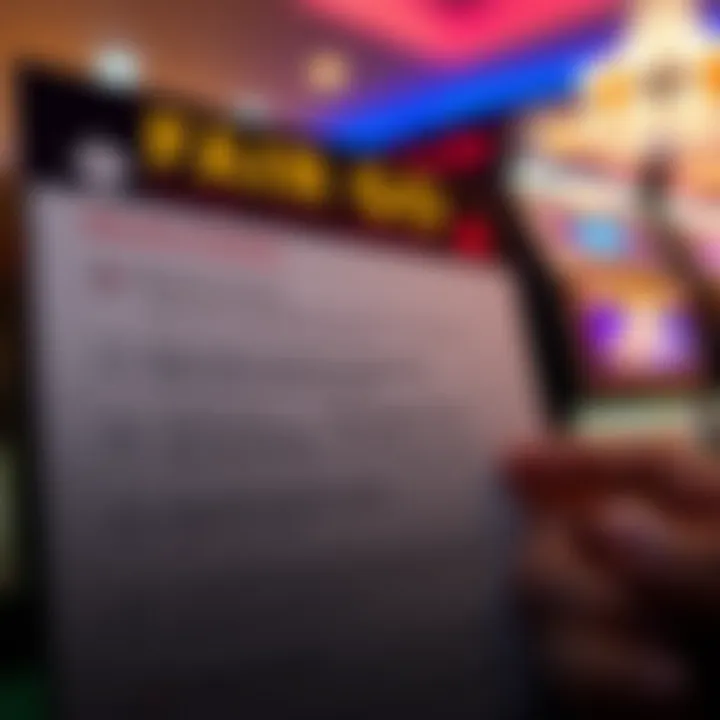 Illustration of a checklist with key terms to know for casino promotions