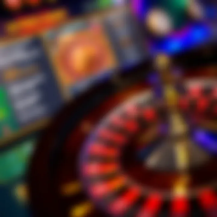 Online roulette wheel with highlighted betting options on a digital casino interface