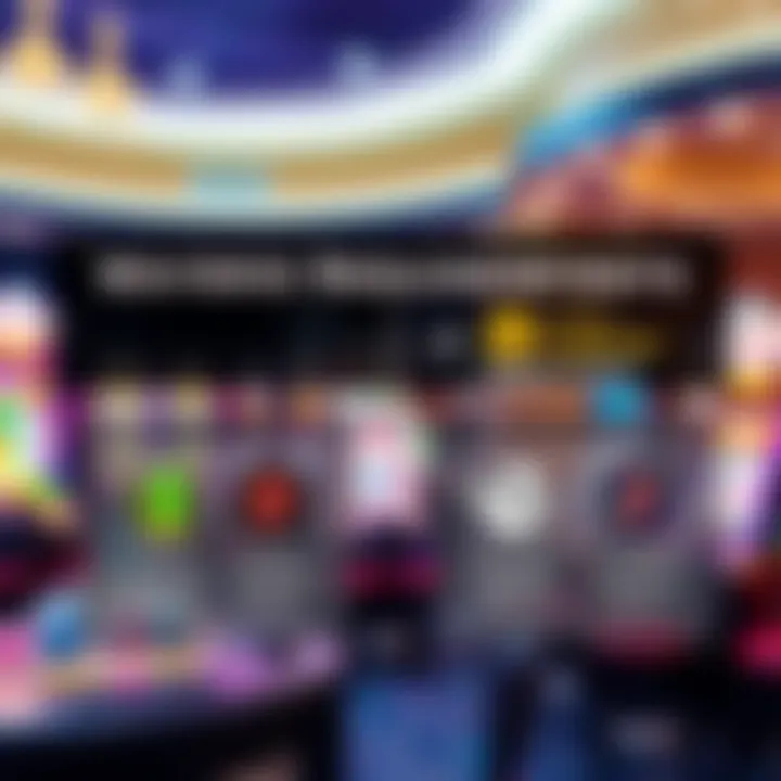 Graphic showing wagering requirement terms and eligible game icons for casino bonuses