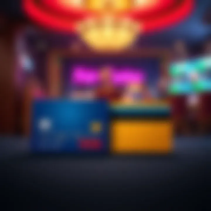 Credit card and e-wallet icons symbolizing different withdrawal options at an online casino