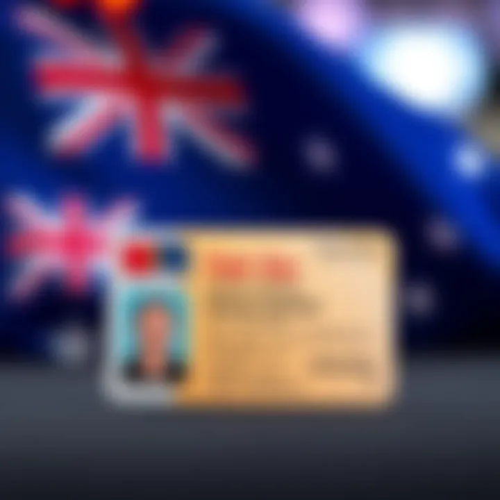 Driver license card with Australian flag background symbolizing eligibility for Fair Go Driver Licence