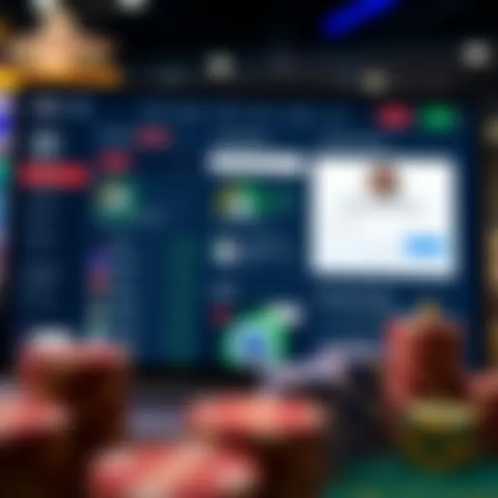 Dashboard displaying key financial features and account management tools