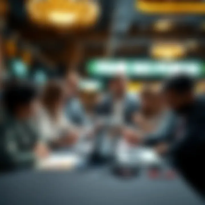 A diverse group collaborating with notes and laptops to contribute ideas on public policy