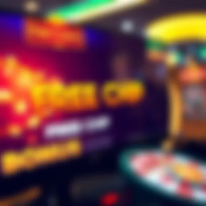 Illustration of an online casino interface displaying a free chip bonus notification