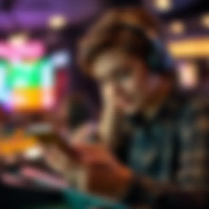 Customer using a smartphone to call a finance service for assistance