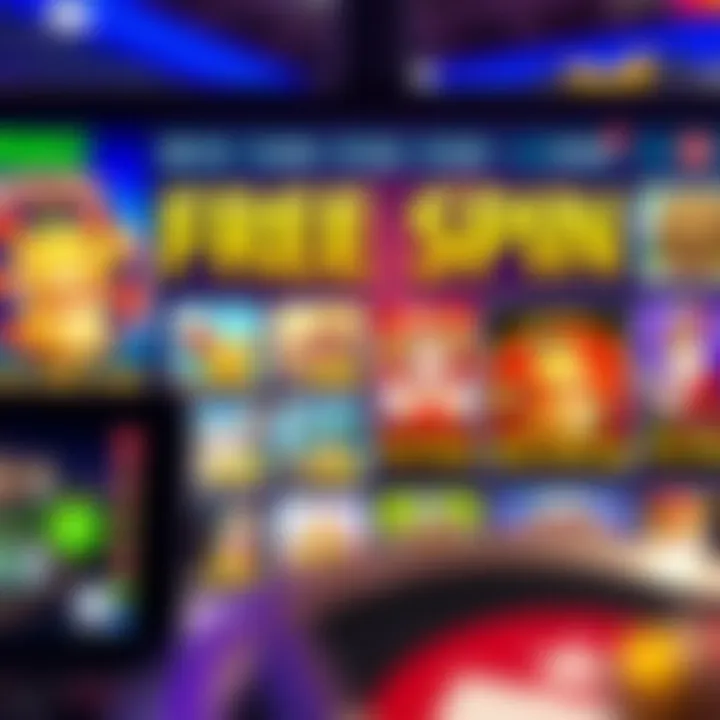 Digital interface displaying casino bonuses and promotional offers