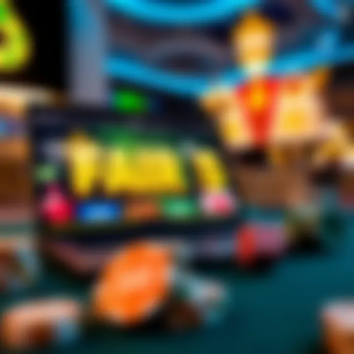 Visual guide showing how to redeem casino no deposit codes with a laptop and gaming elements