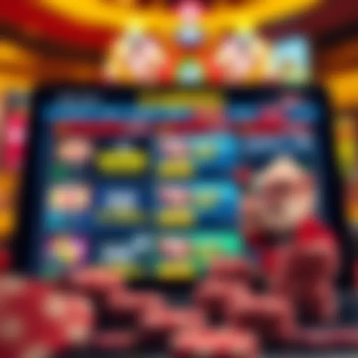 Online casino interface showing bonus offers and chip rewards