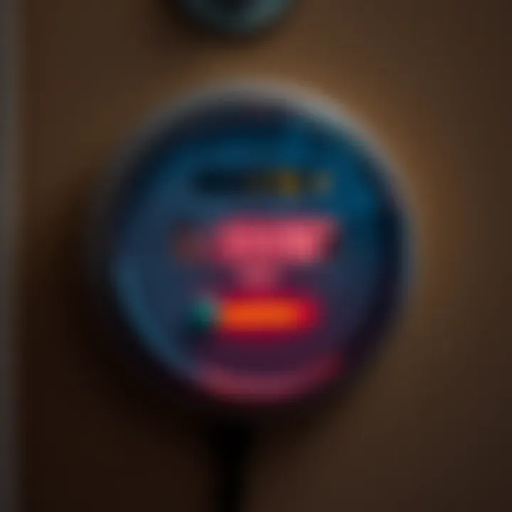 Electricity meter displaying energy usage in a residential home