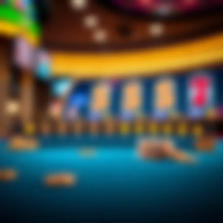 Graphic showing wagering progress bar with coins and casino tokens