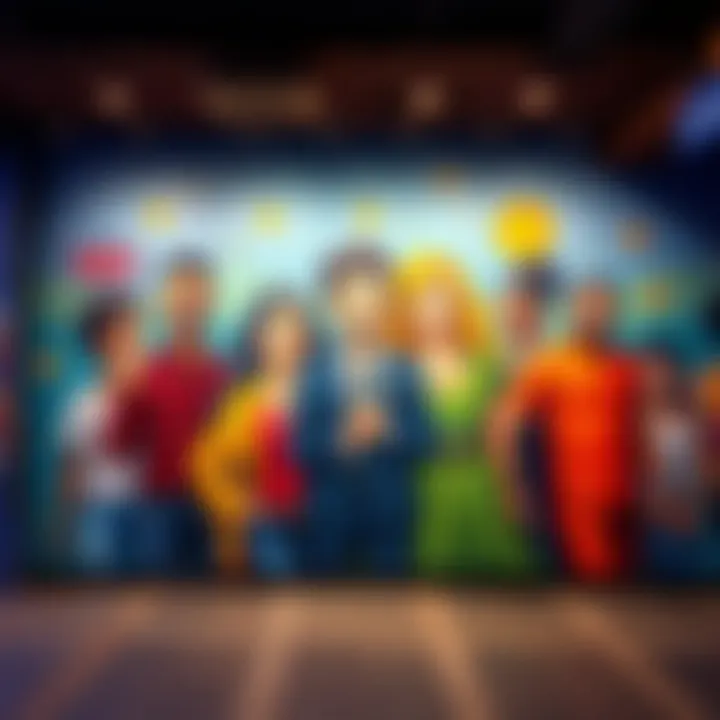 A vibrant mural showing diverse Australians united under the concept of fairness and equality