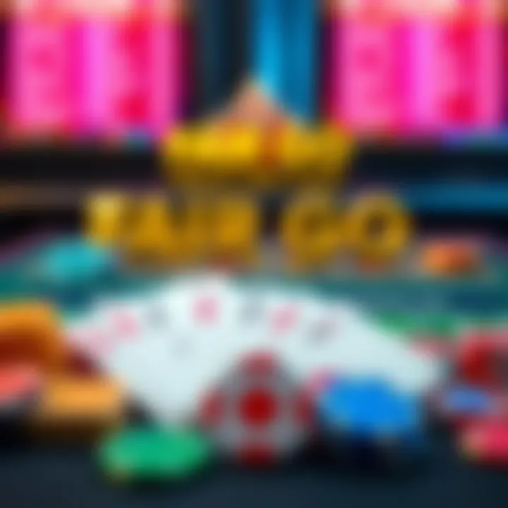 Colorful casino tokens and playing cards representing online gaming bonuses