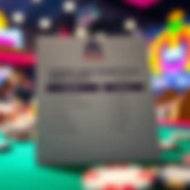 Graphic depicting terms and conditions checklist with eligibility criteria for casino bonuses