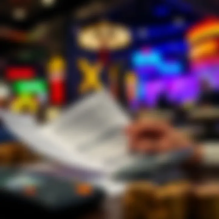 Illustration of a person reviewing financial documents with a calculator, symbolizing the evaluation of credit options