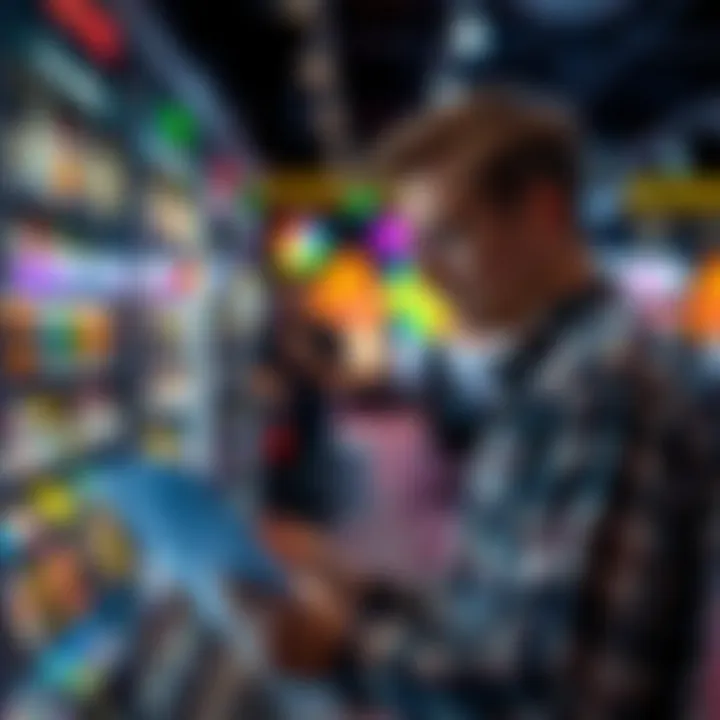 Customer reviewing terms of the Nick Scali Fair Go policy in a retail store