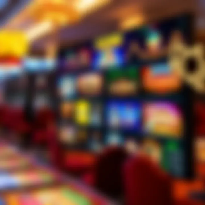 Digital interface displaying a variety of casino games with Australian themed icons