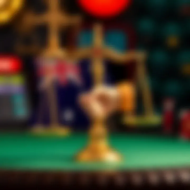 Illustration showing symbols of fairness and equality such as balanced scales and handshake representing the concept of 'a fair go' in Australia